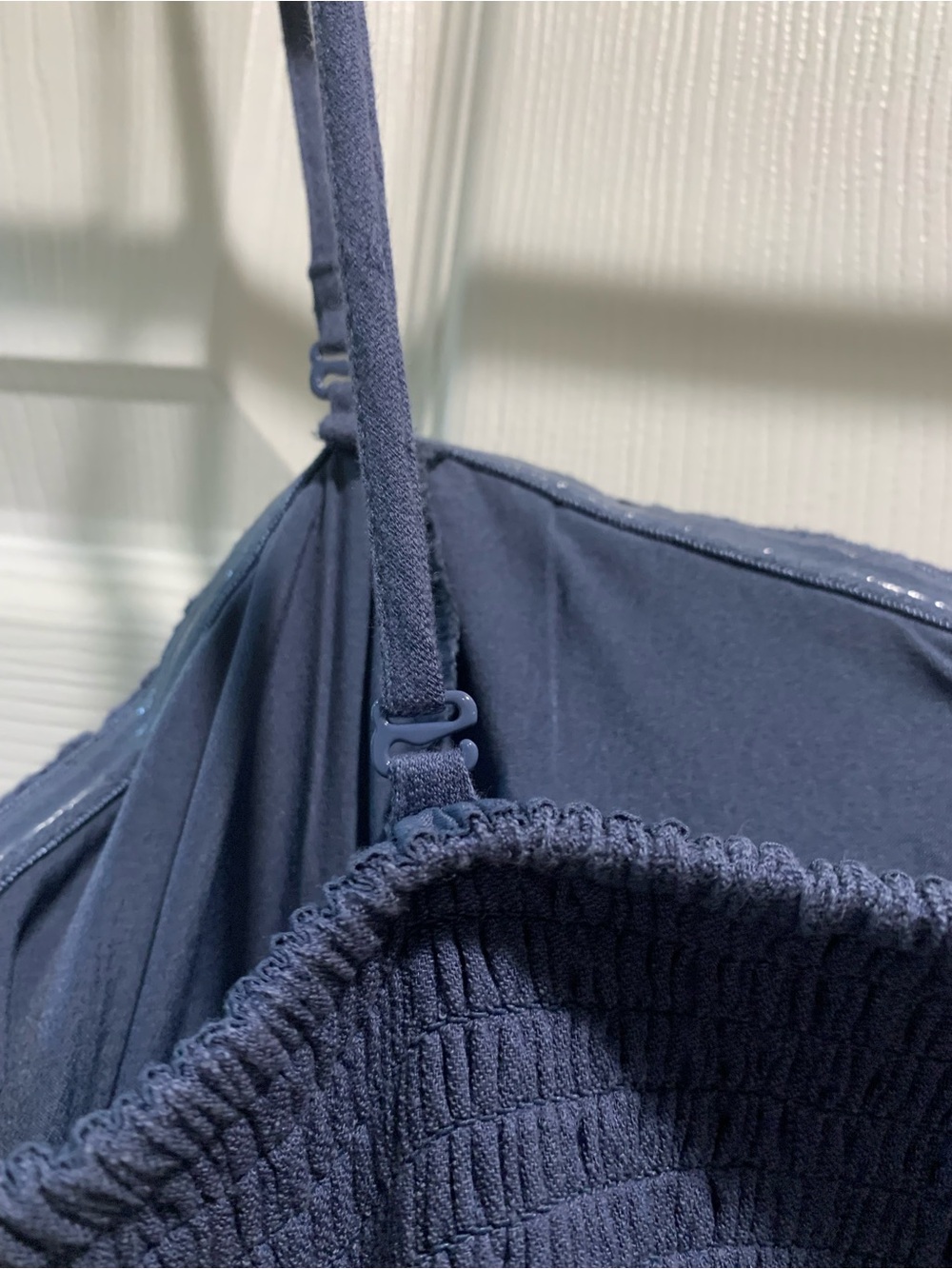 American Eagle Navy Smocked Maxi Dress with Adjustable Straps - Picture 4 of 4